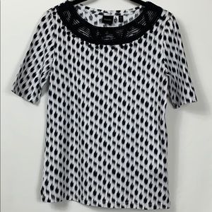 NWOT Rafaella animal print short sleeved top SP/CH